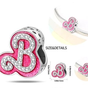 BARBIE CHARM FITS PANDORA STERLING SILVER